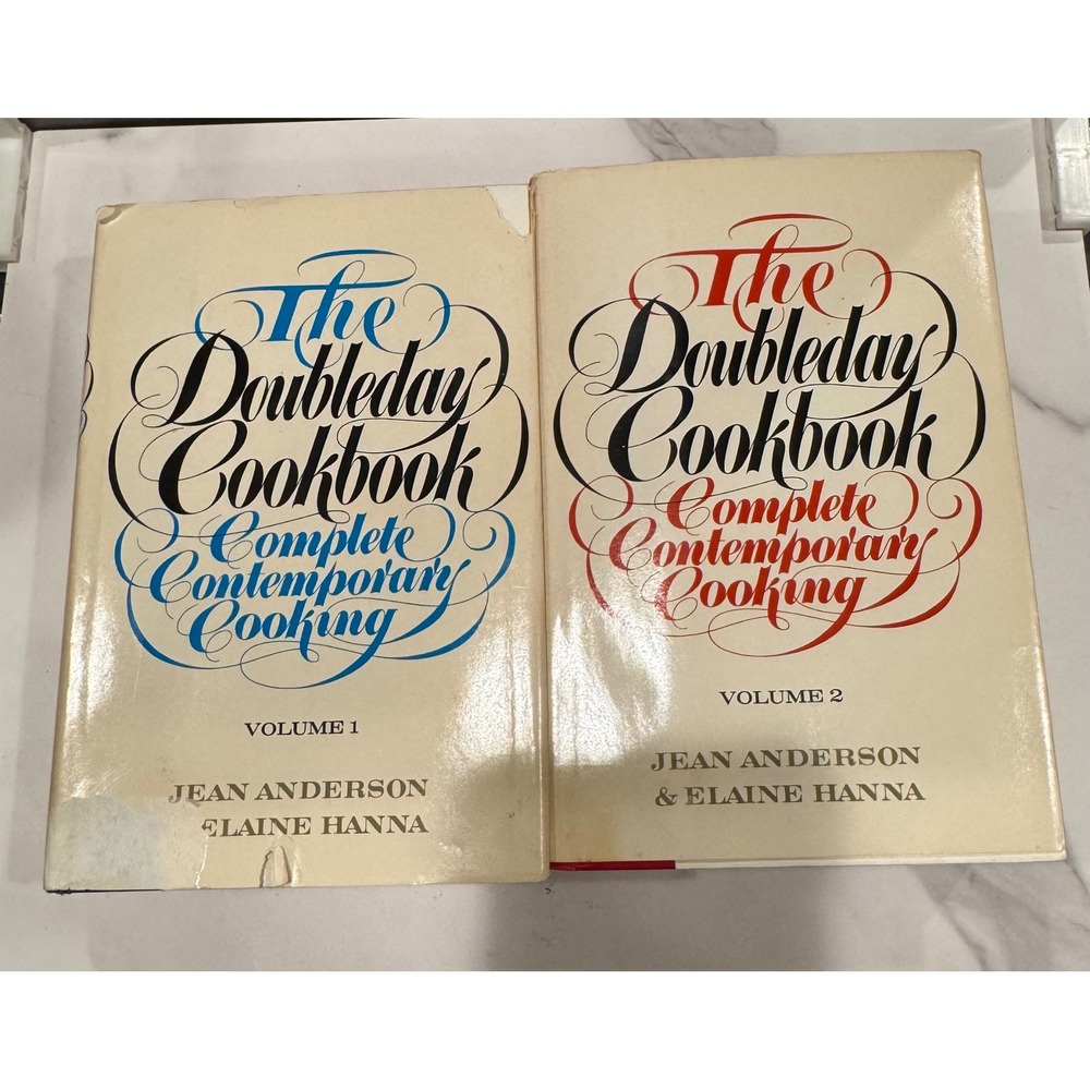 The Doubleday Cookbook Complete Contemporary Cooking 2 Vol Set 1975 Anderson